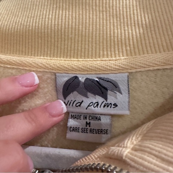 South Hampton Yellow 3/4 Zip Sweatshirt - Picture 3 of 3